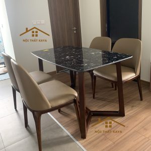 Bộ Bàn Ăn 4 Ghế Mặt Đá Nhập Khẩu Doxa BAK - 03