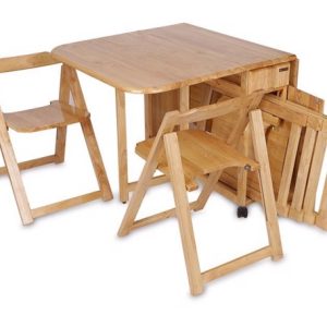 Bàn ăn thông minh xếp gọn xuất khẩu Nhật 4 ghế 4