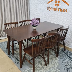 Set Bàn Ăn 6 Ghế Sunny (Nâu) BAK-600
