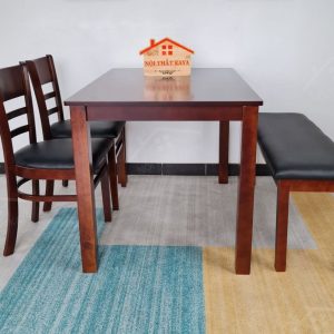 Bộ Bàn Ăn Mostar 2 Ghế Đơn Và 1 Ghế Dài (nâu) (1)