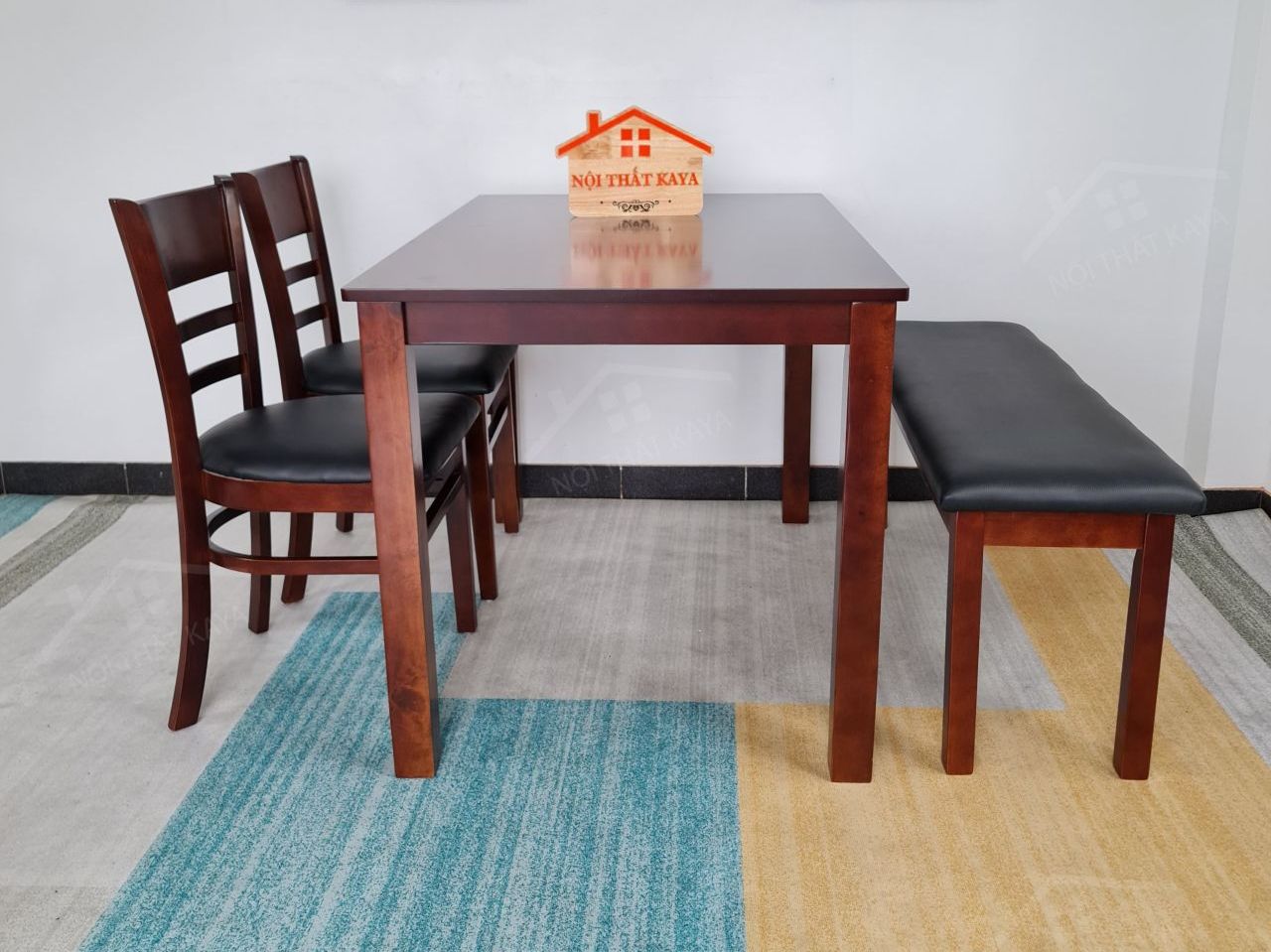 Bộ Bàn Ăn Mostar 2 Ghế Đơn Và 1 Ghế Dài (nâu) (1)