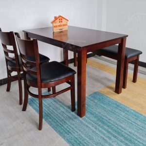 Bộ Bàn Ăn Mostar 2 Ghế Đơn Và 1 Ghế Dài (nâu) (3)