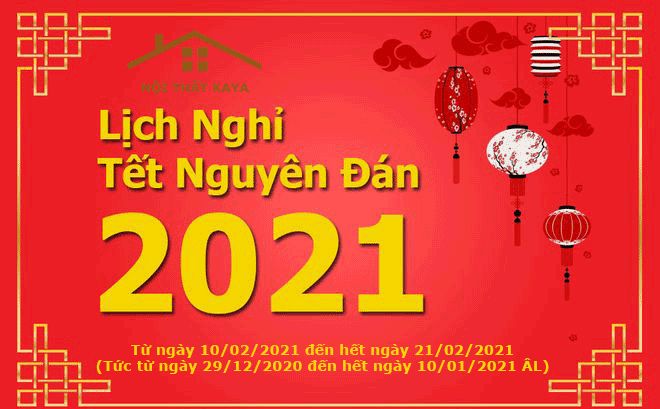 Lịch nghỉ tết Tân Sửu 2021