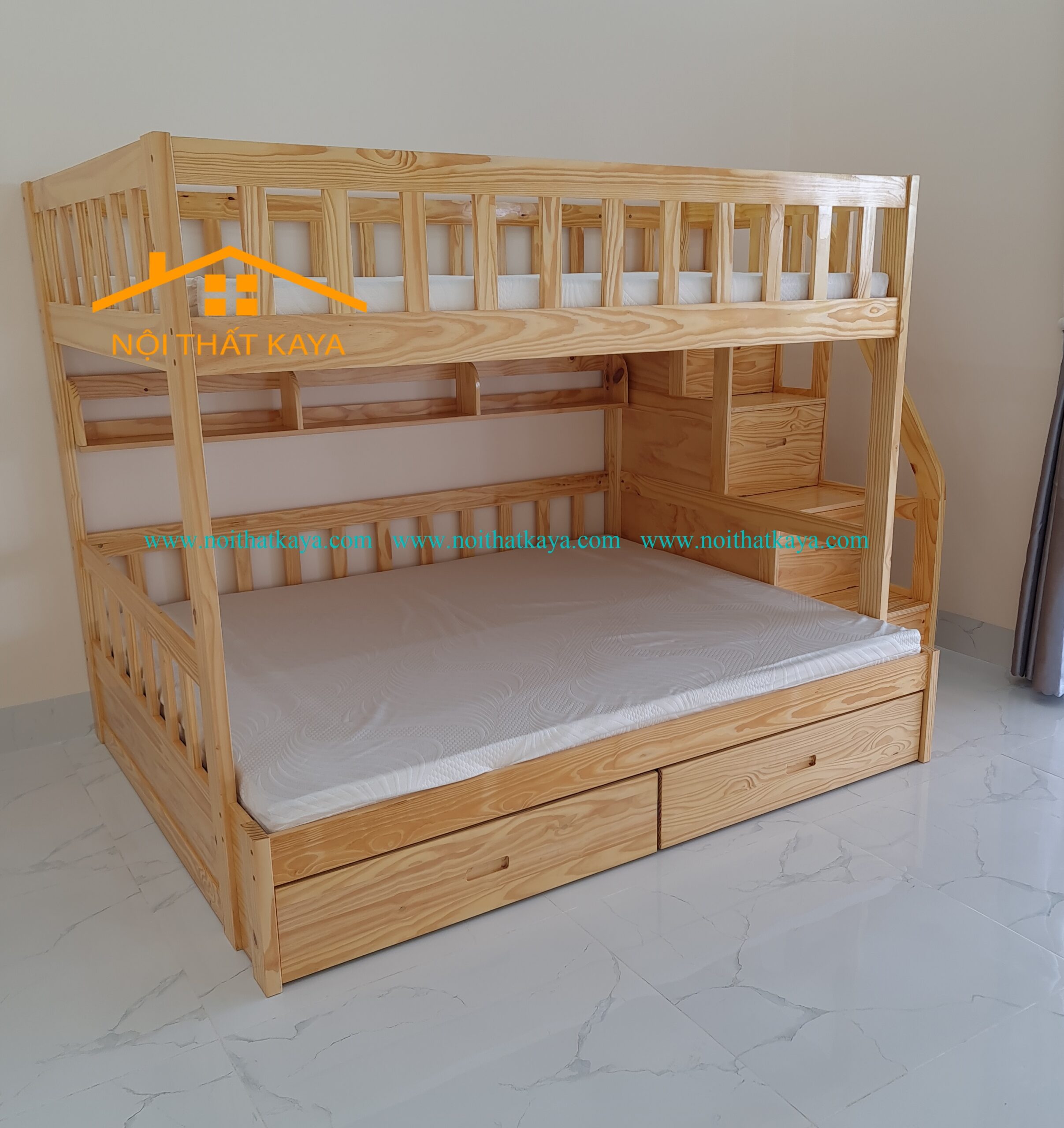 Giường Tầng Cao Cấp BENA 1m2-1m6 - Ảnh 2