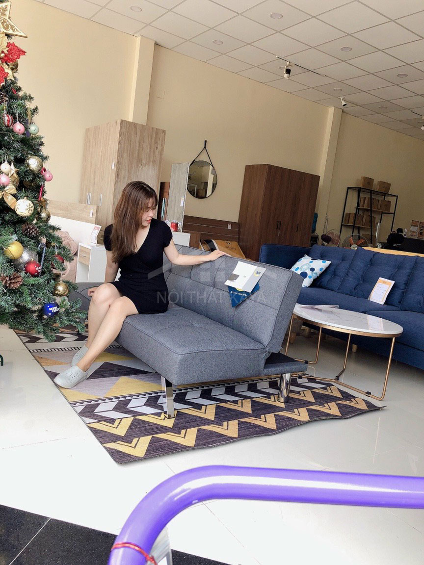 Sofa bed không tay kích thước 170×90 SFB04 màu xanh 4