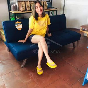 Sofa bed không tay kích thước 170×90 SFB04 màu xanh dương 2