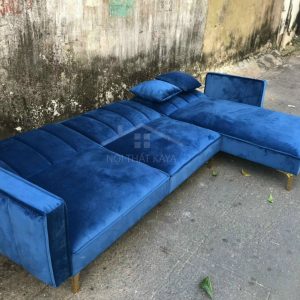 Sofa góc 240x180 xanh dương