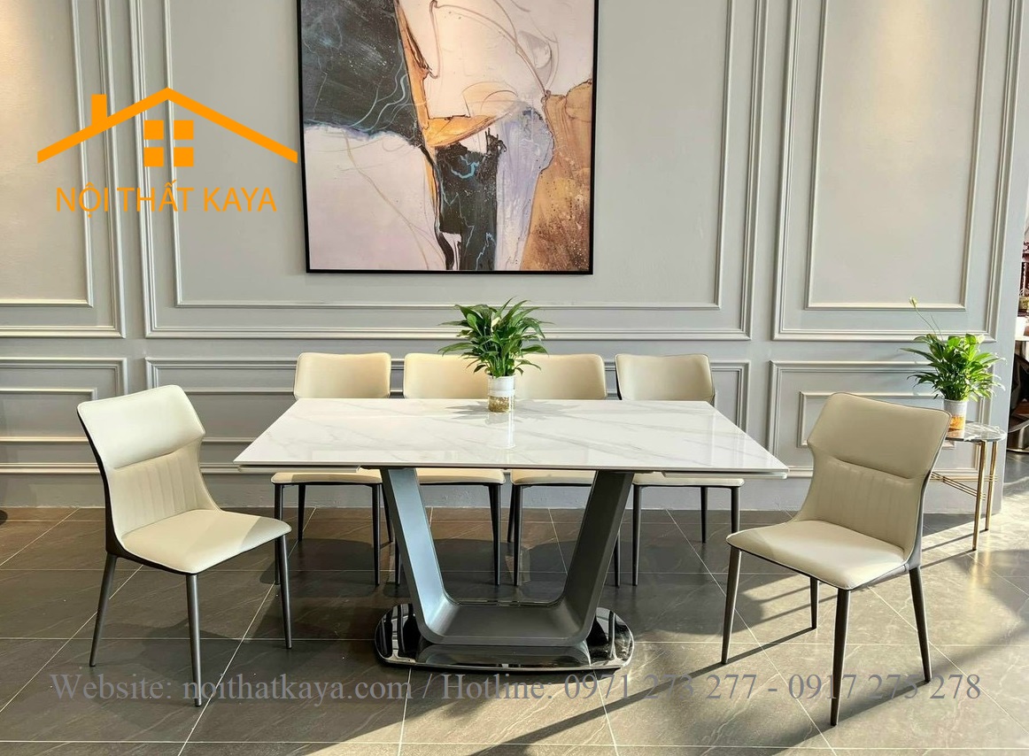 Bộ Bàn Mặt Đá Thông Minh – 6 Ghế Nhập Khẩu KY-GH06 - Ảnh 2