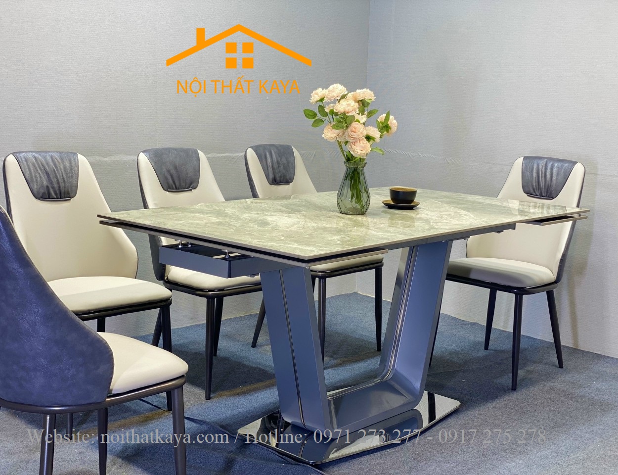 Bộ Bàn Mặt Đá Thông Minh – 6 Ghế Nhập Khẩu KY-GH02 - Ảnh 4