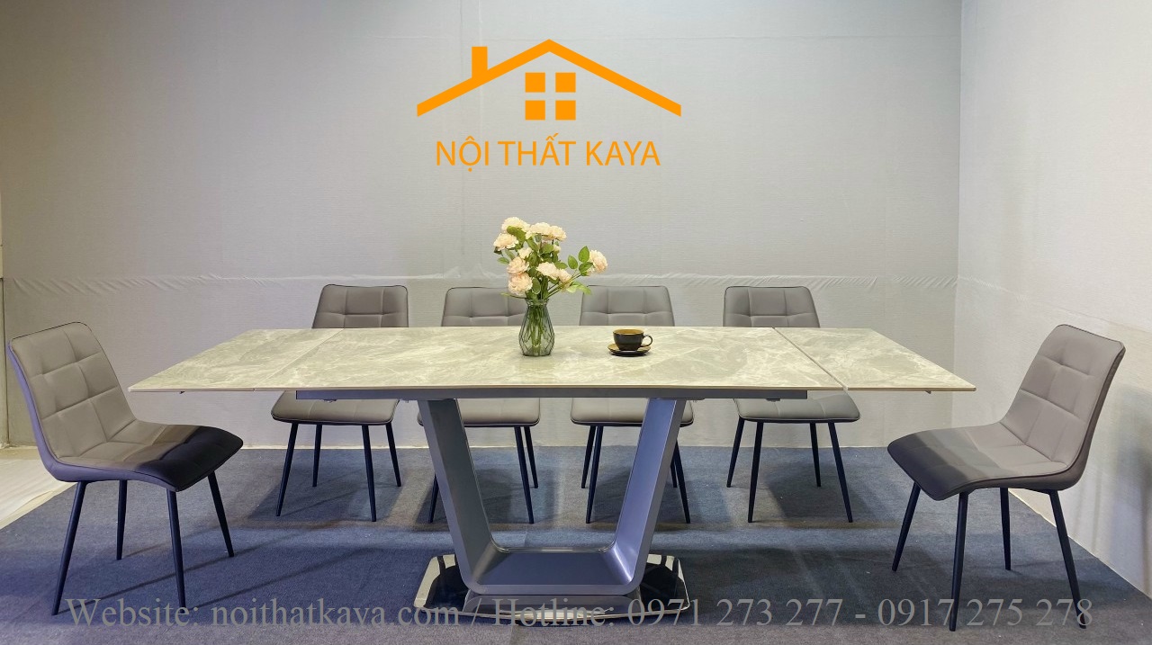 Bộ Bàn Mặt Đá Thông Minh – 6 Ghế Nhập Khẩu KY-GH09