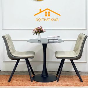 Bộ Bàn Tròn Mặt Đá Ceramic - 2 Ghế Nhập Khẩu KY-GH39