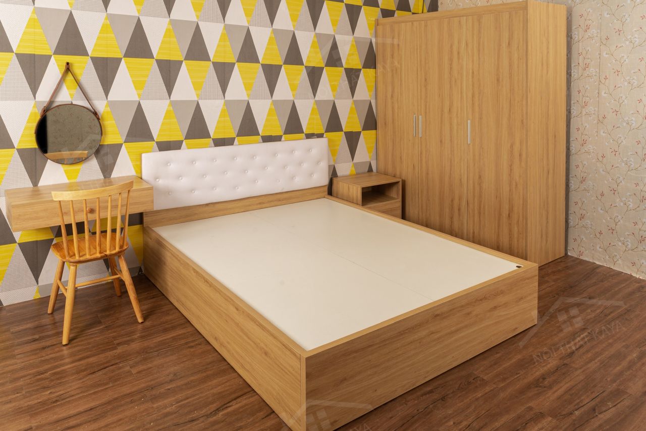 Bộ Nội Thất Phòng Ngủ Mdf Pn008 (giường - Tủ Quần áo - Tủ đầu Giường) (2)