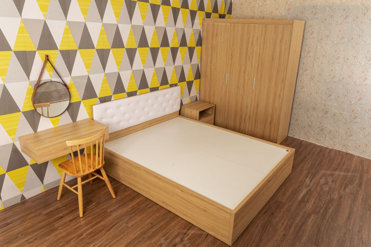 Bộ Nội Thất Phòng Ngủ Mdf Pn008 (giường - Tủ Quần áo - Tủ đầu Giường) (3)