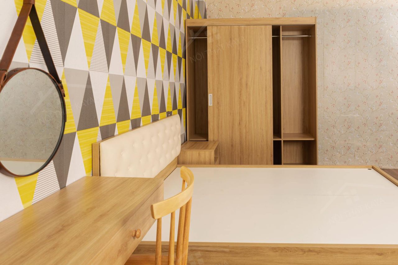 Bộ Nội Thất Phòng Ngủ Mdf Pn008 (giường - Tủ Quần áo - Tủ đầu Giường) (6)