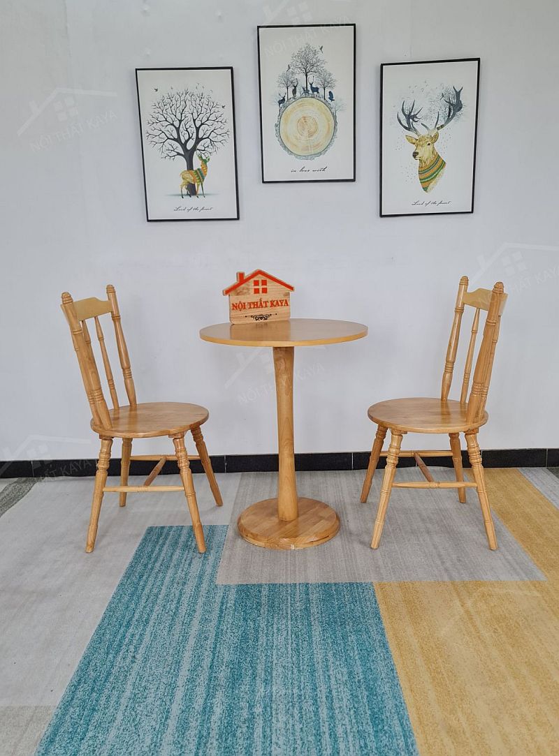 Bamboo 2 Ghế + Bàn Chân Trụ