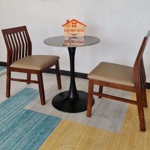 Bingo 2 Ghế + Bàn đá Chân Tulip (2)