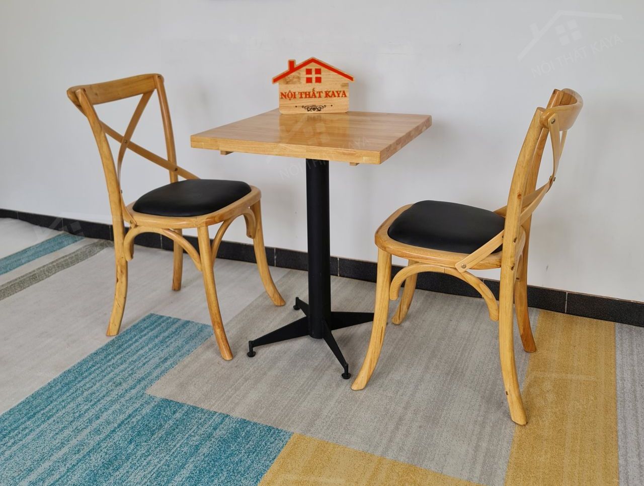 Bistro 2 Ghế + Bàn Chân Sắt Ky-gh 102 (2)