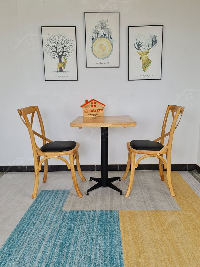 Bistro 2 Ghế + Bàn Chân Sắt Ky-gh 102