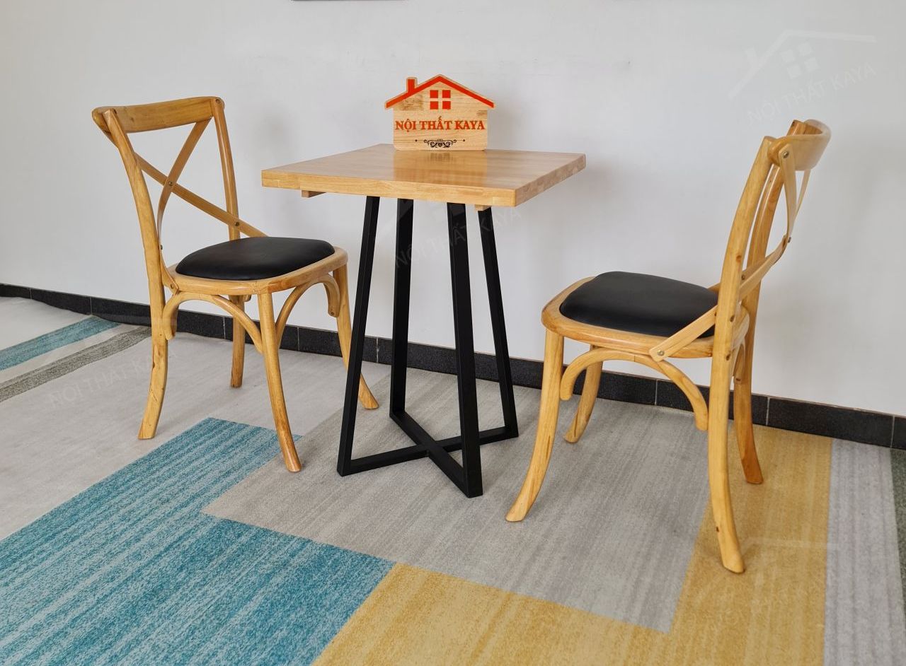 Bistro 2 Ghế + Bàn Chân Sắt Ky-gh 103 (2)