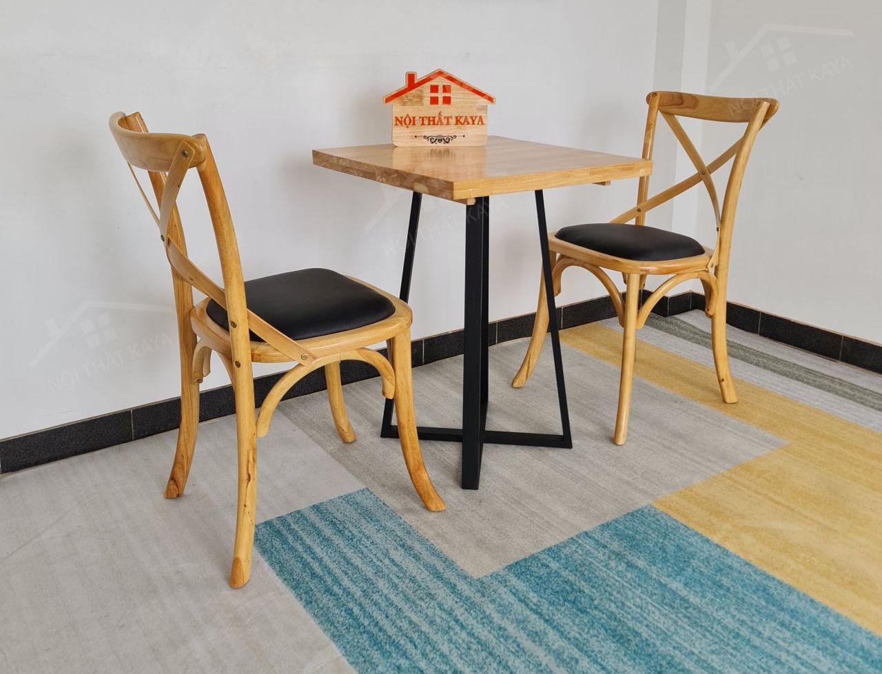 Bistro 2 Ghế + Bàn Chân Sắt Ky-gh 103 (3)