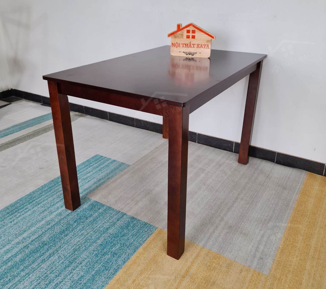 Bàn Chữ Nhật Gỗ Tự Nhiên Sơn Nâu (2)