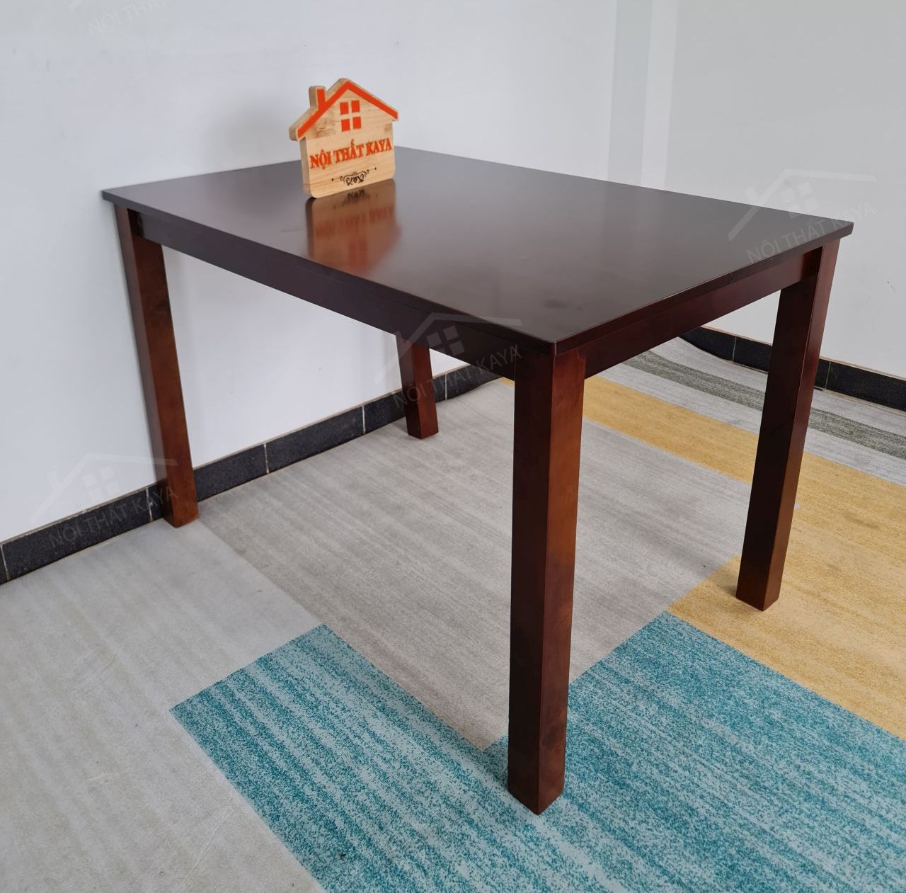 Bàn Chữ Nhật Gỗ Tự Nhiên Sơn Nâu (3)