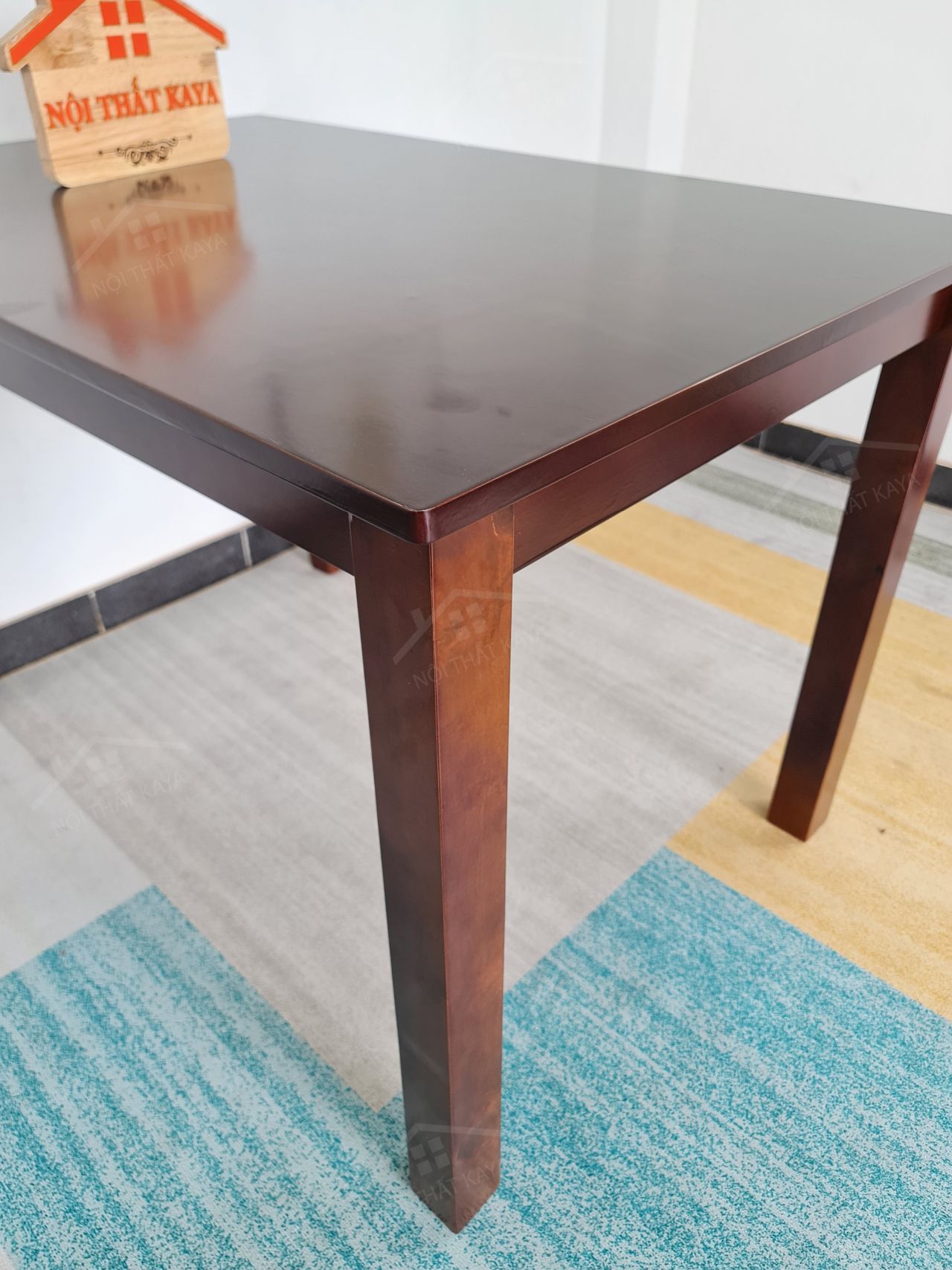 Bàn Chữ Nhật Gỗ Tự Nhiên Sơn Nâu (4)