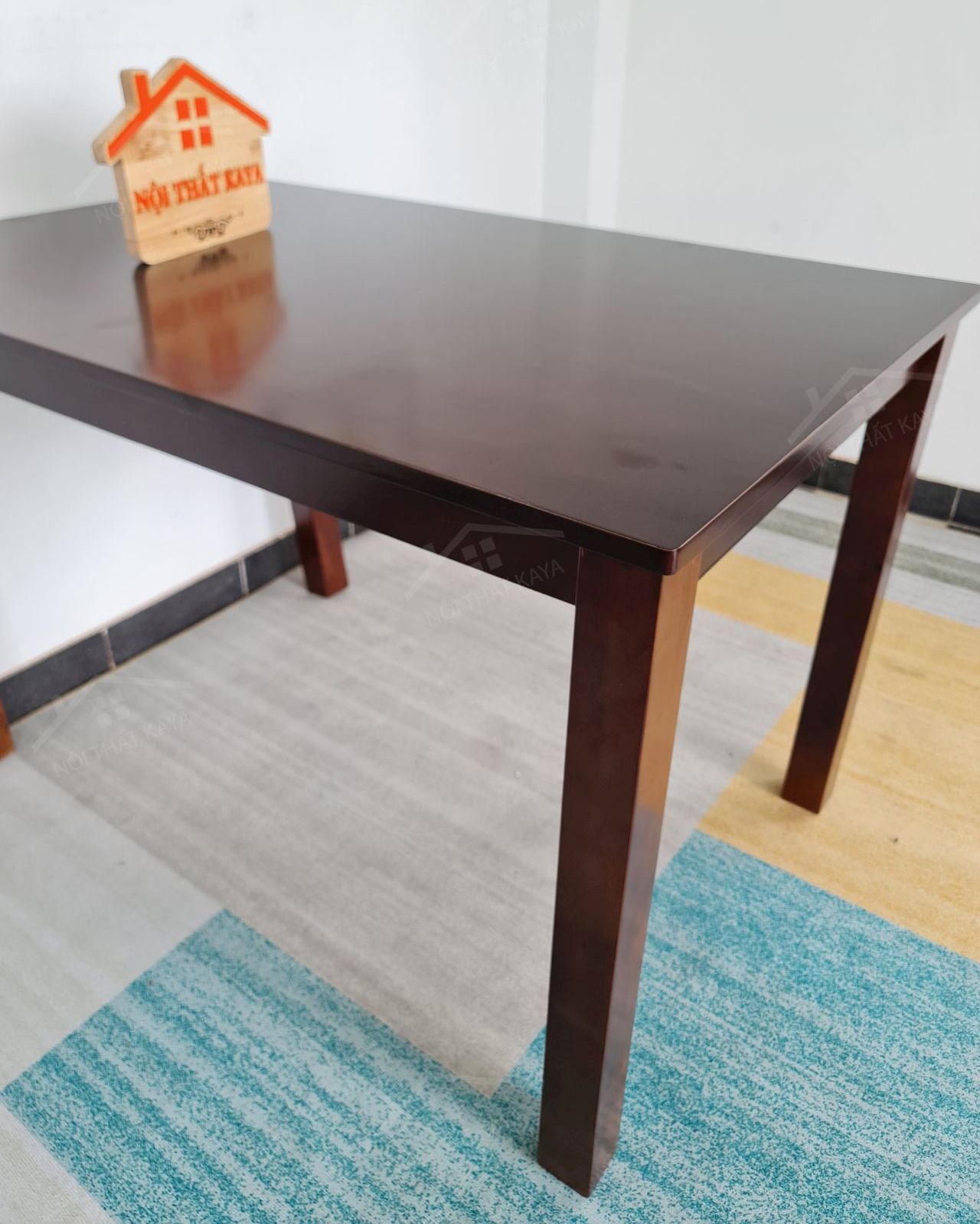 Bàn Chữ Nhật Gỗ Tự Nhiên Sơn Nâu (5)