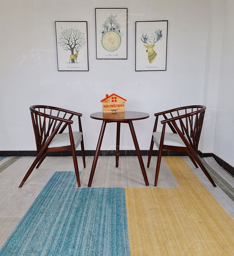 Genny 2 Ghế + Bàn 3 Chân