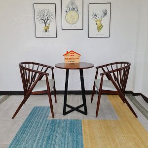 Genny 2 Ghế + Bàn Chân Sắt Ky-gh 103