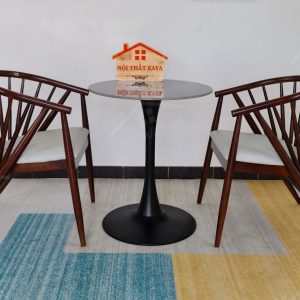 Genny 2 Ghế + Bàn đá Chân Tulip (1)
