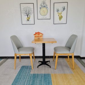 Grace 2 Ghế Bàn Chân Sắt Ky-gh102 Vuông