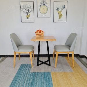 Grace 2 Ghế Bàn Chân Sắt Ky-gh103 Vuông