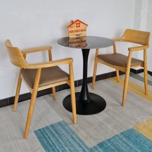 Hirosima 2 Ghế + Bàn đá Chân Tulip (3)