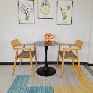 Hirosima 2 Ghế + Bàn đá Chân Tulip