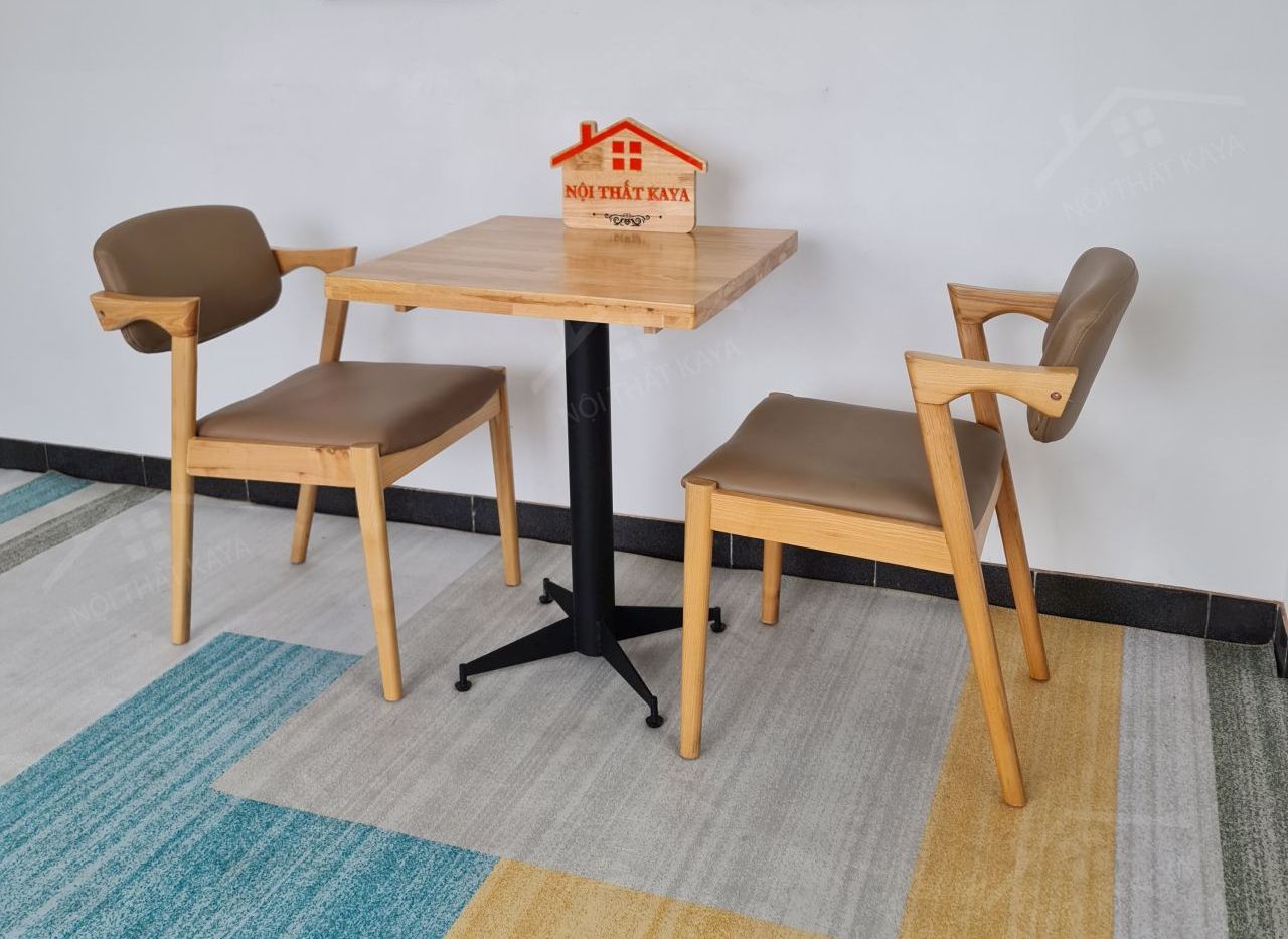 Kai 2 Ghế + Bàn Chân Sắt Ky-gh 102 Vuông (2)