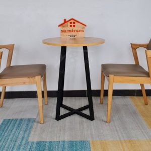 Kai 2 Ghế + Bàn Chân Sắt Ky-gh 103 Tròn (1)
