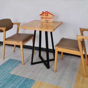 Kai 2 Ghế + Bàn Chân Sắt Ky-gh 103 Vuông (2)