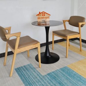 Kai 2 Ghế + Bàn đá Chân Tulip (3)