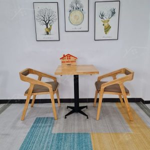 Kantana 2 Ghế + Bàn Chân Sắt Ky-gh 102 VuÔng