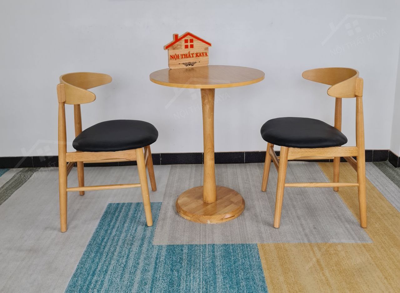 Luna 2 Ghế + Bàn Chân Trụ (1)