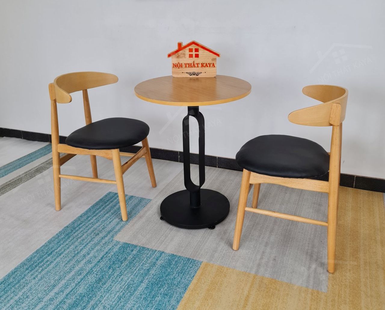 Luna 2 Ghế + Bàn Chân Sắt Ky-gh 101 (2)
