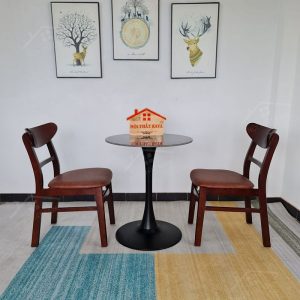 Mango 2 Ghế + Bàn đá Chân Tulip