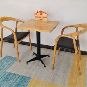 Neva 2 Ghế + Bàn Chân Sắt Ky-gh 102 Vuông (2)