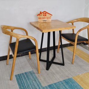 Neva 2 Ghế + Bàn Chân Sắt Ky-gh 103 Vuông (3)