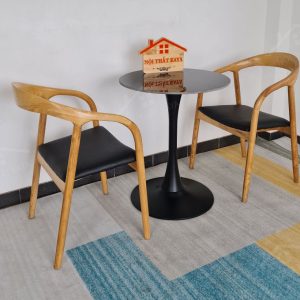 Neva 2 Ghế + Bàn đá Chân Tulip (3)