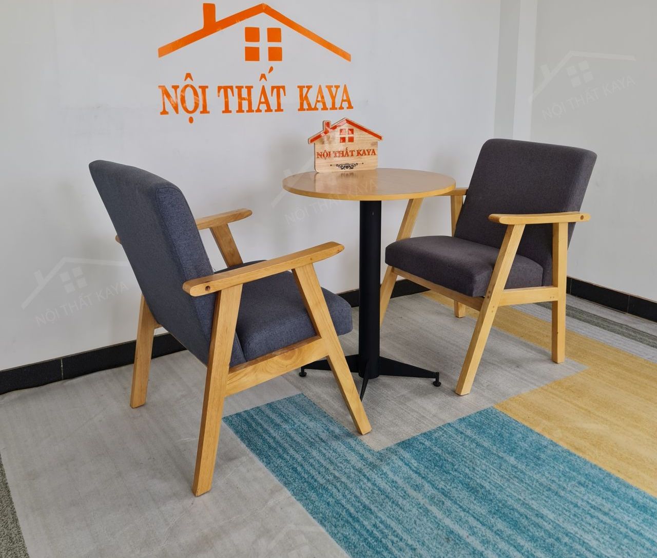 Sofa 2 Ghế + Bàn Chân Sắt Ky-gh 102 (3)