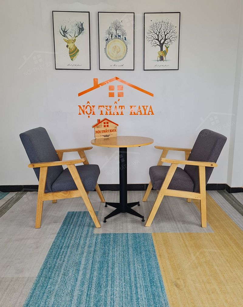 Sofa 2 Ghế + Bàn Chân Sắt Ky-gh102 - Thumbnail