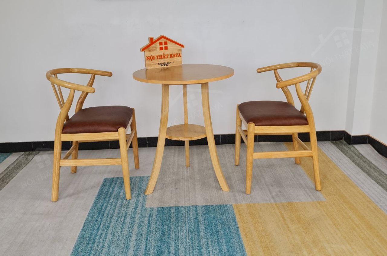 Wishbon 2 Ghế + Bàn 2 Tầng (1)