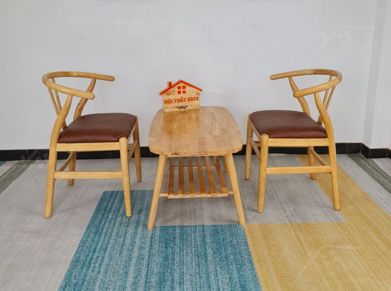 Wishbon 2 Ghế + Bàn Ky-gh 110 (1)